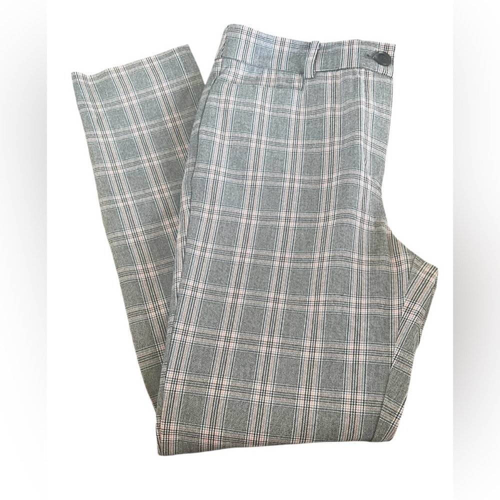 NWT -LOFT- PLAID GRAY SKINNY PANTS 👖 - Picture 2 of 9